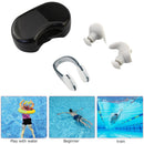 Soft Silicone Swimming Earplugs Nose Clip Set Soundproof Ear Plugs (Grey) Newly