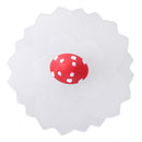 Silicone Cup Lid Transparent Heat-resistant Dustproof Reusable (Red Head)