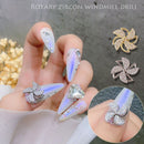 Flash Luxury Accessories Double-layer Rotating Windmill Nail Art Decoration