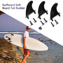 3pcs Soft Surf Fin for Surfboard Softboard Stand Up Paddle Board Accessorie