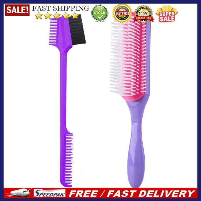 Multifunctional Rib Comb Edge Brush Double-Headed Eyebrow Brushes Head Massag