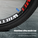 2pcs Aluminum Alloy Bike Valve Cap Bicycle Wheel Valve Cover Cap (Blue FV)