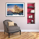 5D DIY Full Drill Diamond Painting Sailboat Embroidery Mosaic Craft Kit Wall Art