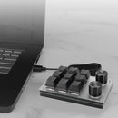 Programming Macro Keyboard USB 9 Key + 2 Knob Mechanical Keypad (Black)
