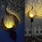 Solar LED Sun Moon Flame Light Retro Iron Landscape Lawn Lamps (B)(Yellow) Newly