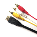 for TV HDTV DVD HDMI Male To 3 RCA Cable Adapter 1080P 5FT Audio Video AV Cord