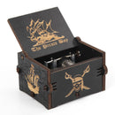 Wooden Hand Cranked Music Box Retro Home Ornaments Crafts Decor Kids Gifts