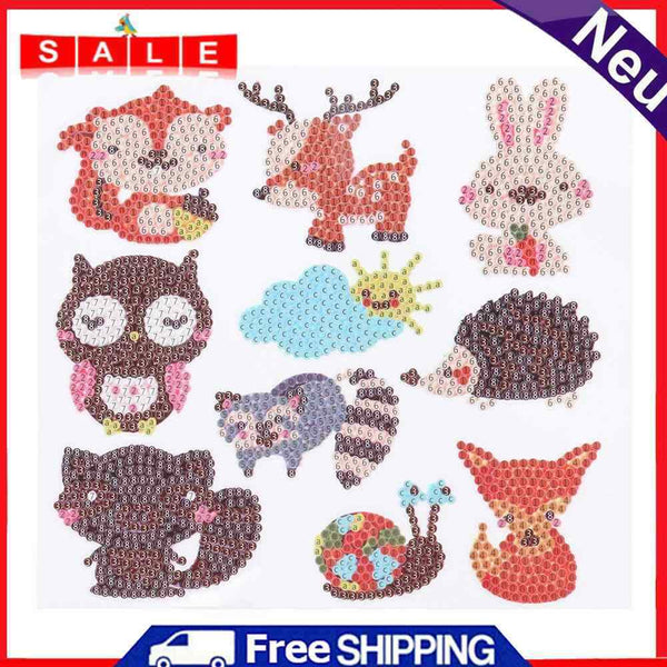 DIY Full Drill Cute Cartoon Animals Diamond Painting Cross Stitch Embroidery Kid