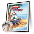 Oil Paint by Numbers Santa Canvas Artwork Living Room Wall Picture Decoration