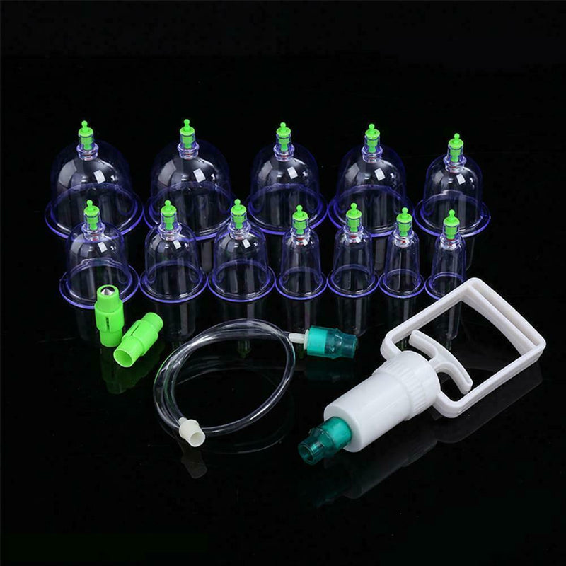 12pcs Cupping Vacuum Massage Cups Set Therapy Health Acupuncture Chinese B8G7