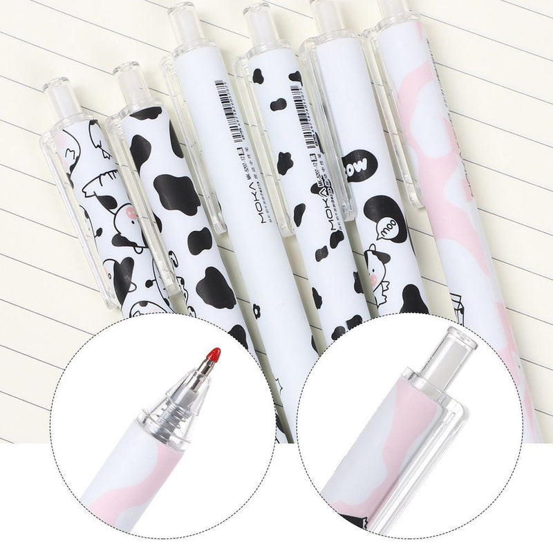 Writing Pen I love Milk 0.5mm Office School Cows Pattern Stationery Gel Pen