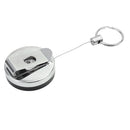60cm Retractable Pull Belt Key Holder ID Lanyard Card Badge Reels Recoil Chain