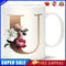 Unique Creative Ceramic Coffee Mugs with Flower Letter U Pattern for Friend