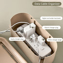 Wire Cable Storage Box Data Line Storage Charger Socket Organizer (Coffee) Newly
