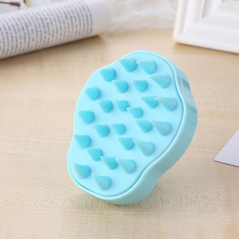 Silicone Scalp Massage Shampoo Brush Body Brush Hair Comb (Blue) Newly