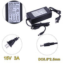 15V 3A Power Supply Adapter Charger AC to DC  Converters 5.5x2.5mm (US) Newly