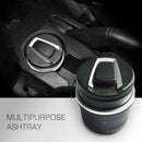 Car Ashtray Ash Blue LED Light Smokeless Stand Cylinder Hot Holder Cup Tool C9T5