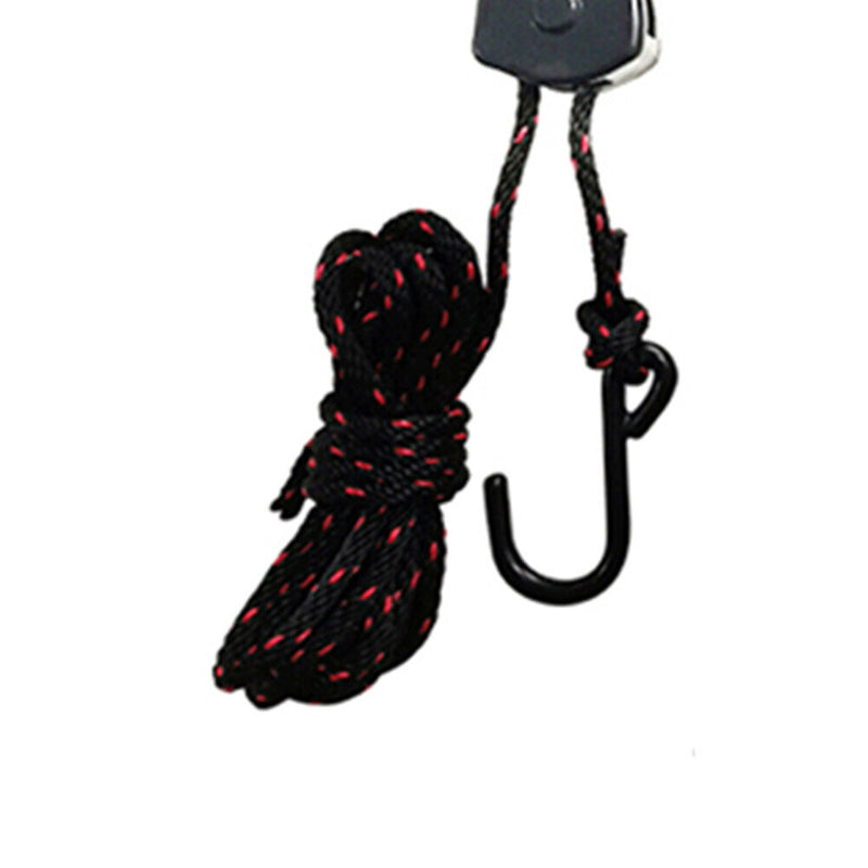 Heavy Duty Adjustable Rope Clip Tent Lamp Hanging Lanyard Lifting Pulley S Ho