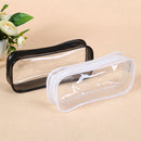 Simple Transparent Zipper Pen Box Waterproof Pencil Case Stationery Organiz