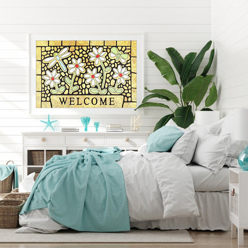 5D DIY Full Round Drill Diamond Paint Dragonfly Flower Mosaic Rhinestone Drawing