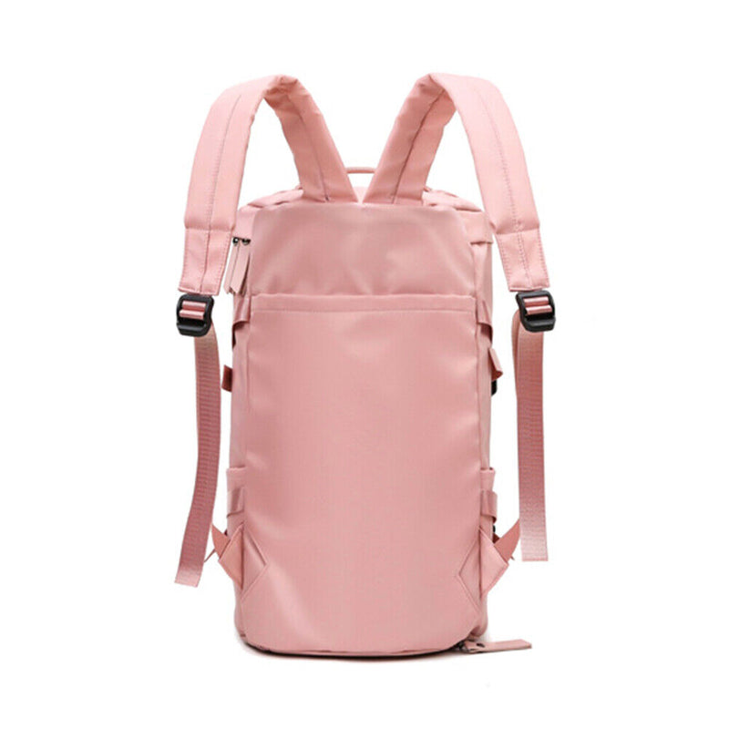 Unisex Backpack Travel Sports Compartment Gym Fitness Camping Bag (Pink) Newly