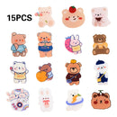 15pcs/lot Acrylic Pins Brooch Jackets Decorative Backpack Badges DIY Access