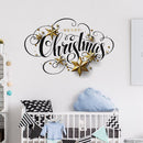 Merry Christmas Self-Adhesive Wall Stickers PVC Removable Background Wall Decals