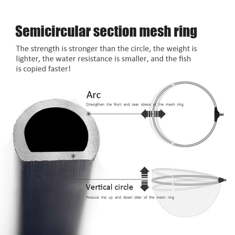 35cm 40cm Foldable Fishing Landing Net Aluminum Alloy Fishing Net Accessories