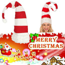 Funny Party Hats Christmas Hats Long Striped Felt Plush Hat Theme Elf W3C6