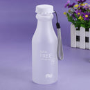 Candy Colors Unbreakable Frosted Plastic Kettle 550mL Water Bottle (White) Newly