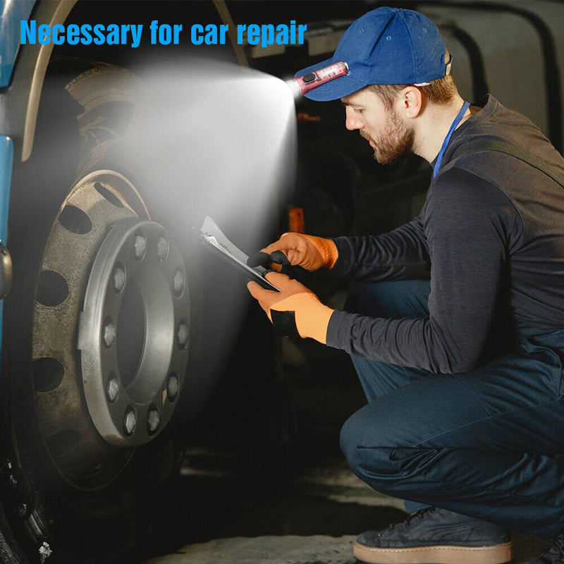 Mini Keychain Torch w/ Buckle USB Rechargeable Emergency Flashlight (Red) Newly