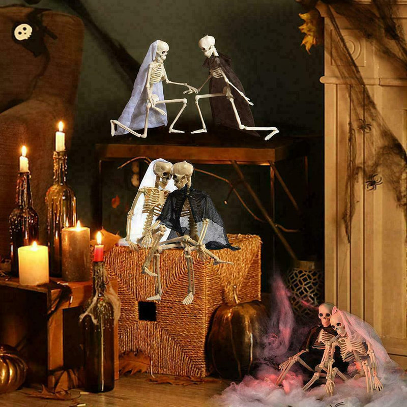Poseable Full Life Skeleton Prop Halloween Decorati Party H3Q2 E6B4