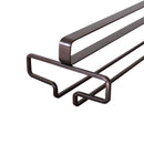 Home Wine Glass Holder Cabinet Stemware Organizer Rack Kitchen Tool (Brown)