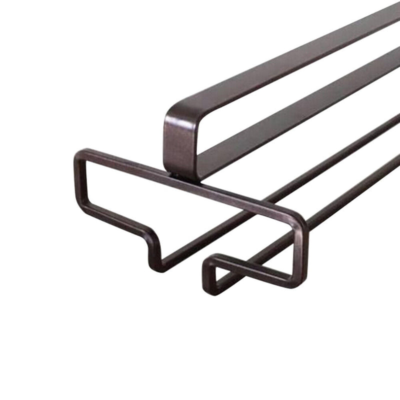 Home Wine Glass Holder Cabinet Stemware Organizer Rack Kitchen Tool (Brown)