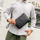 Men Alligator Leather Handbag Business Money Purse Wallet Zipper Clutch Bags