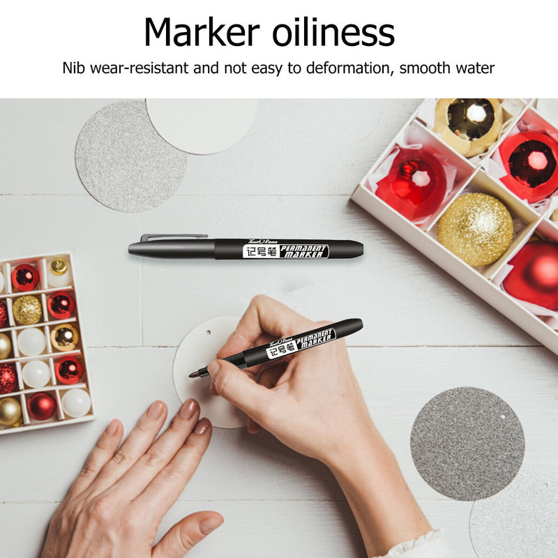 Oiliness Non-Fading & Waterproof Marker Pen Non-Erasable Marker Pen (A) Newly