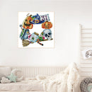 Partial Cross Stitch DIY 14CT Counted Halloween Imp Wall Artwork Craft Kits