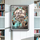 5D DIY Full Drill Diamond Painting Wolf and Dream Catcher Embroidery Kit