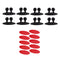 8Pcs Car Interior Clip Earphone Cable Clip Arrangement Panel Clamp(Black) Newly