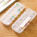 12 Grids Jewelry Earring Beads Divider Pills Container Screw Storage Box