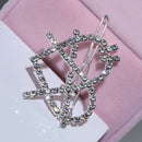 Heart Shape Hair Jewelry Rhinestone Hairpins Hair Clips Shiny Headwear Barrette