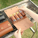 Outdoor Spice Bottle Set Camping Picnic Condiment Storage Bag with 4 Cans