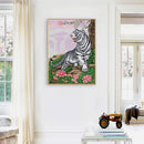 14CT Full Cross Stitch Animal Stamped DIY Embroidery Kits Handmade Cotton Cra