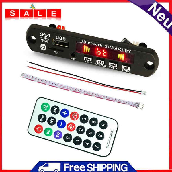Wireless Bluetooth-Compatible 5.0 12V MP3 WMA Decoder Board Car FM Radio Module