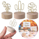 Holder Round Shape Base Place Card Picture Frame Clamps Stand Photos Clips