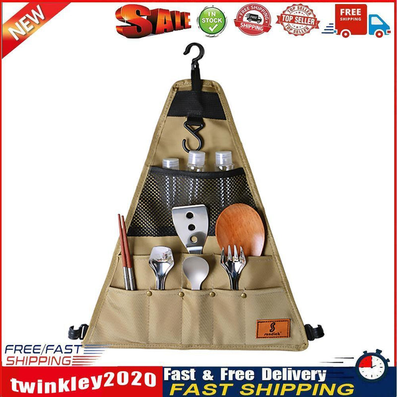 Waterproof 900D Oxford Fabric Camping Tableware Storage Bag (A Triangle) Newly