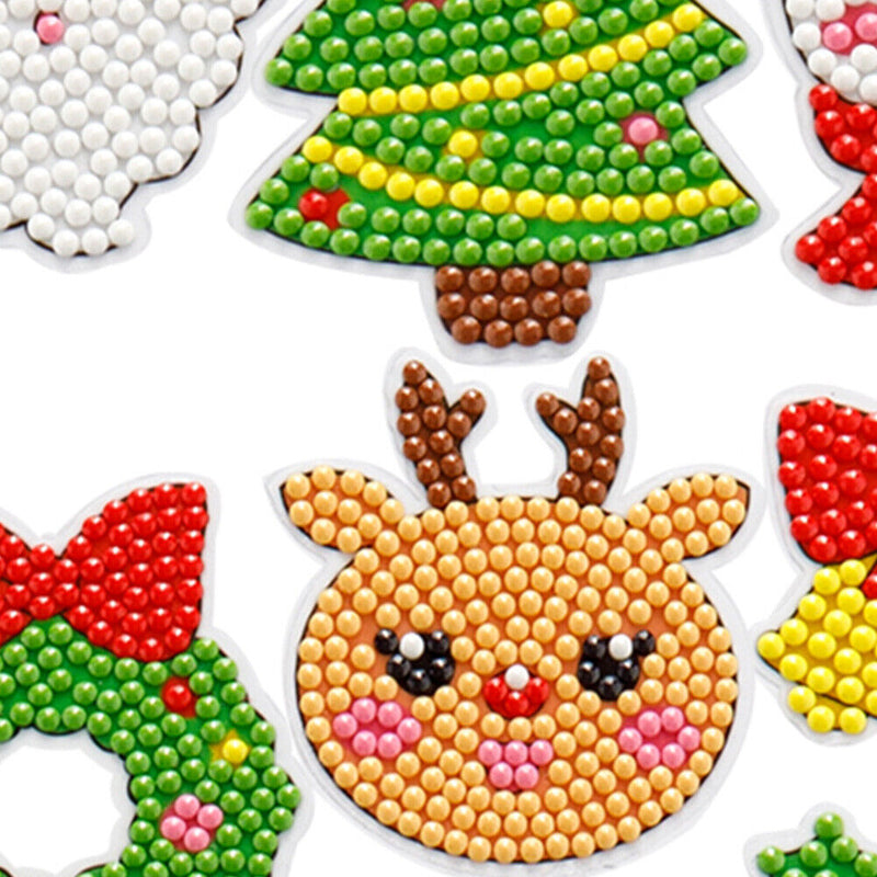 Diamond Painting Cartoon Stickers Kids DIY Round Drill Mosaic Decals (11)