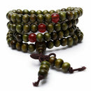 1pcs Sandalwood Buddhist Meditation 6mm108 Prayer Bead Necklace Mala U8V8