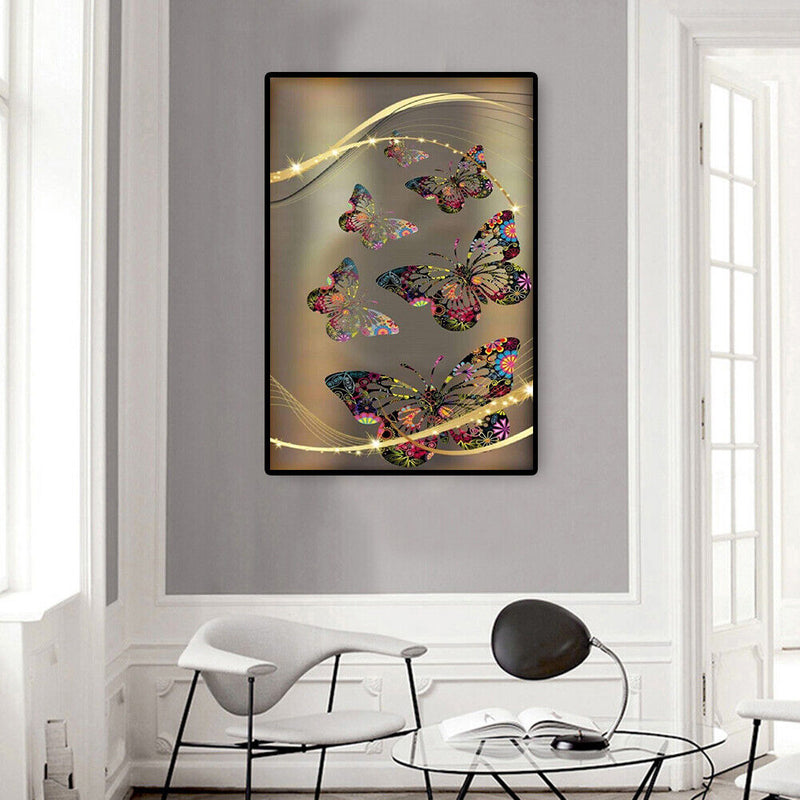 Colorful Hollow Butterflies Oil Paint By Numbers Kits Canvas Picture DIY
