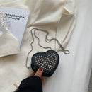 Fashion Rhinestone Shoulder Bag PU Chain Ladies Girl Small Phone Purse Handbags